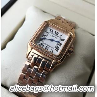 Luxurious Grade Cartier 18K PanthEre de Dial 27mm WJPN0009 Rose Gold