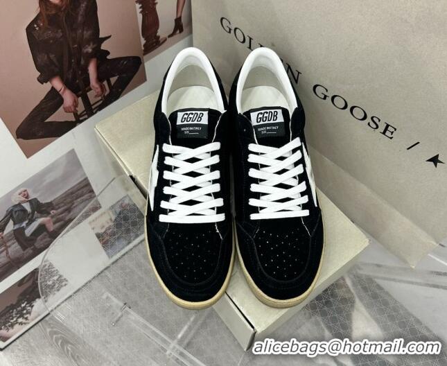 Top Grade Golden Goose GGDB Ball Star Sneakers in Black Suede and White Star 328105