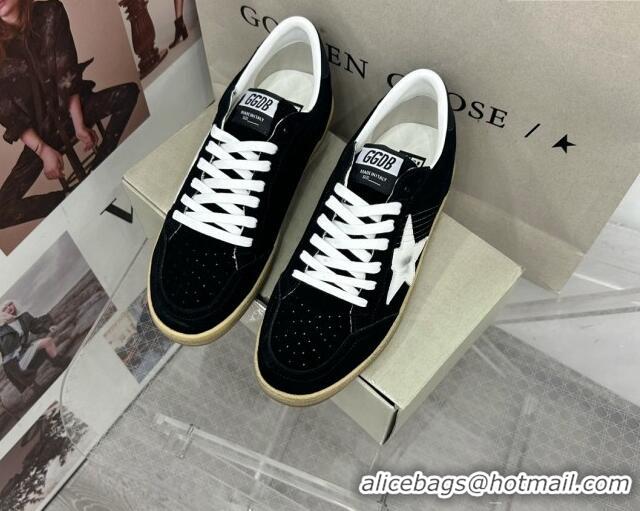 Top Grade Golden Goose GGDB Ball Star Sneakers in Black Suede and White Star 328105