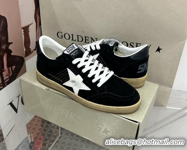 Top Grade Golden Goose GGDB Ball Star Sneakers in Black Suede and White Star 328105