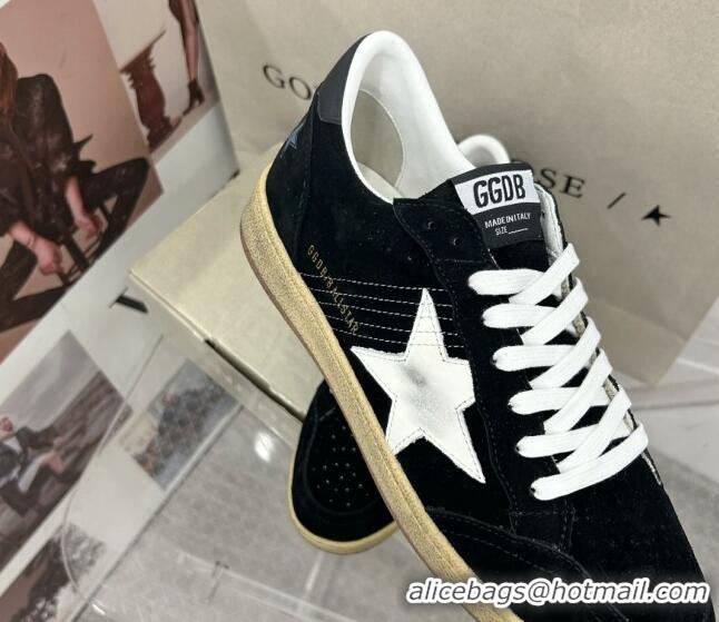 Top Grade Golden Goose GGDB Ball Star Sneakers in Black Suede and White Star 328105