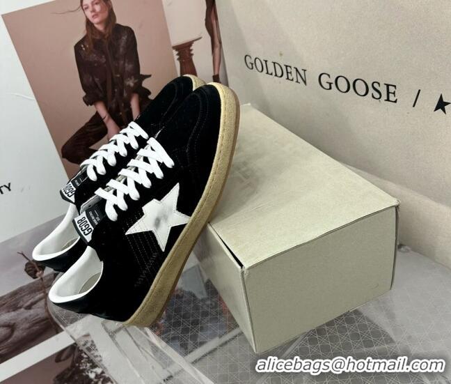 Top Grade Golden Goose GGDB Ball Star Sneakers in Black Suede and White Star 328105