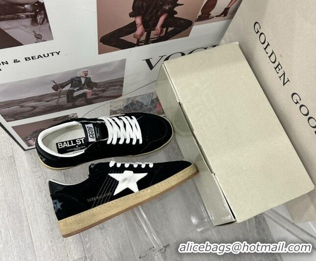 Top Grade Golden Goose GGDB Ball Star Sneakers in Black Suede and White Star 328105