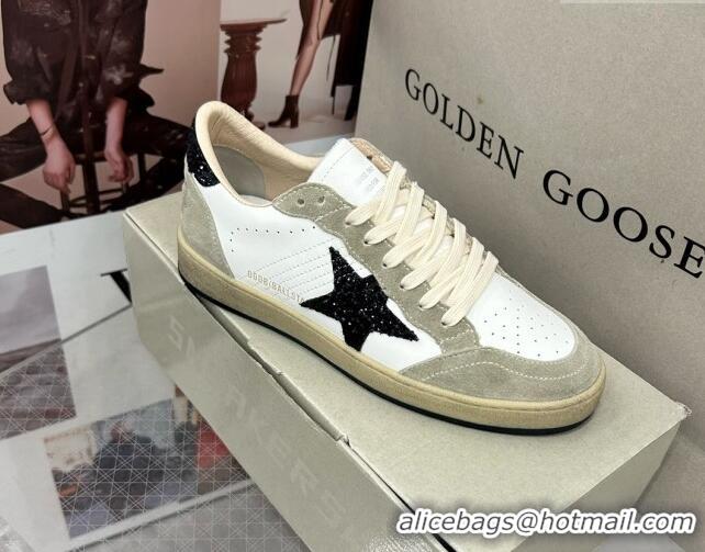 Unique Style Golden Goose GGDB Ball Star Sneakers in White Calfskin and Grey Suede 328112