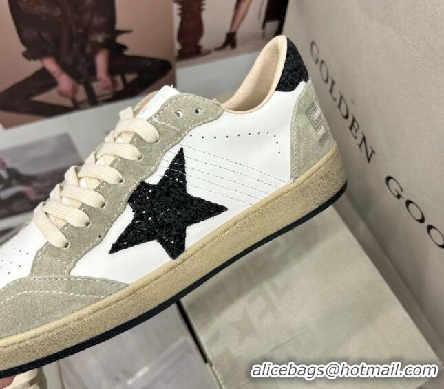 Unique Style Golden Goose GGDB Ball Star Sneakers in White Calfskin and Grey Suede 328112