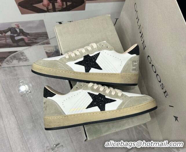 Unique Style Golden Goose GGDB Ball Star Sneakers in White Calfskin and Grey Suede 328112