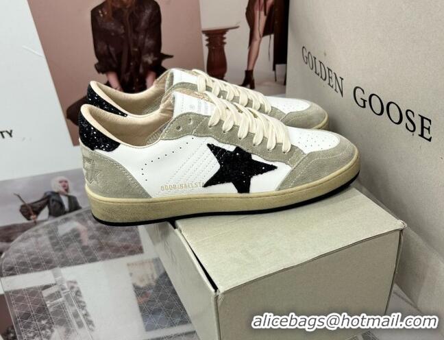 Unique Style Golden Goose GGDB Ball Star Sneakers in White Calfskin and Grey Suede 328112