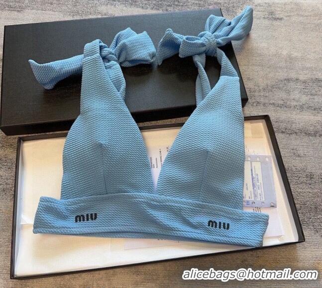 ​Top Quality Miu Miu Bow Swimwear 0307 Blue 2024