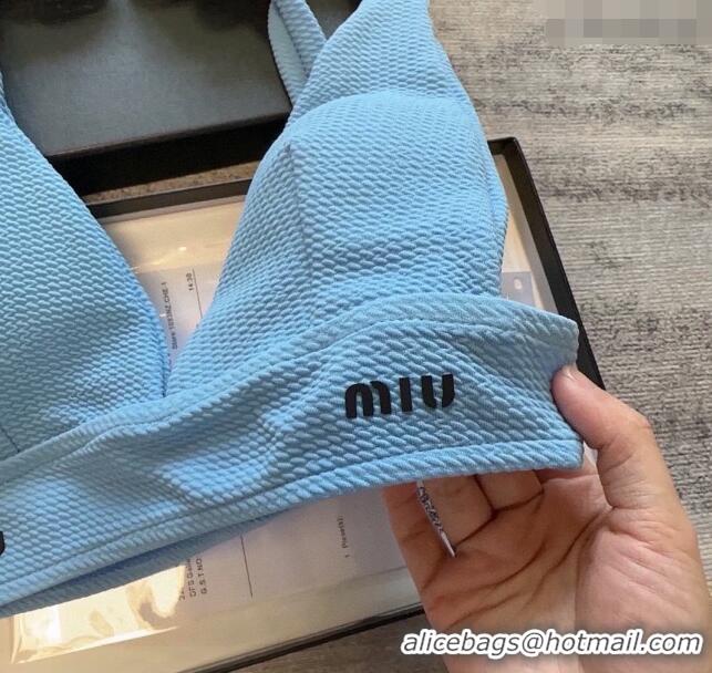 ​Top Quality Miu Miu Bow Swimwear 0307 Blue 2024