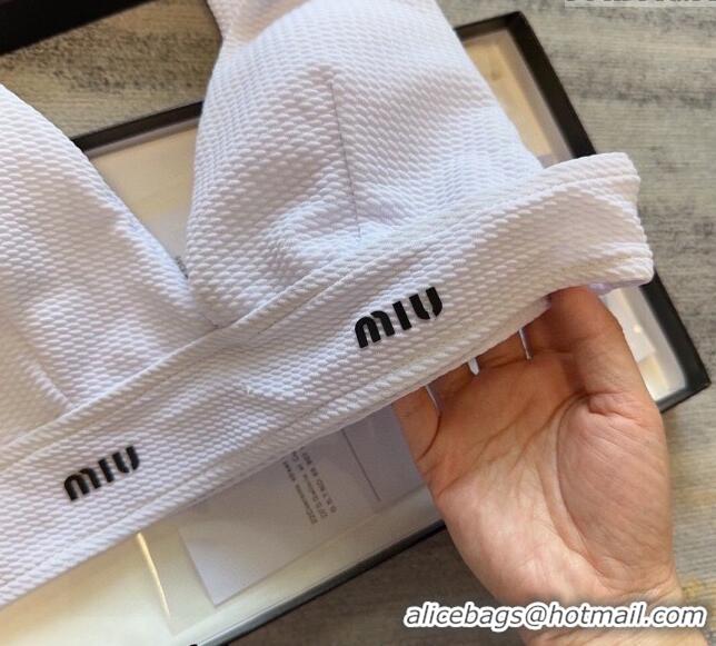 Buy Cheapest Miu Miu Bow Swimwear 0307 White 2024