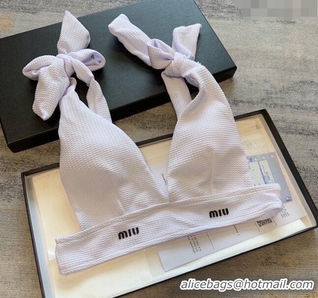 Buy Cheapest Miu Miu Bow Swimwear 0307 White 2024