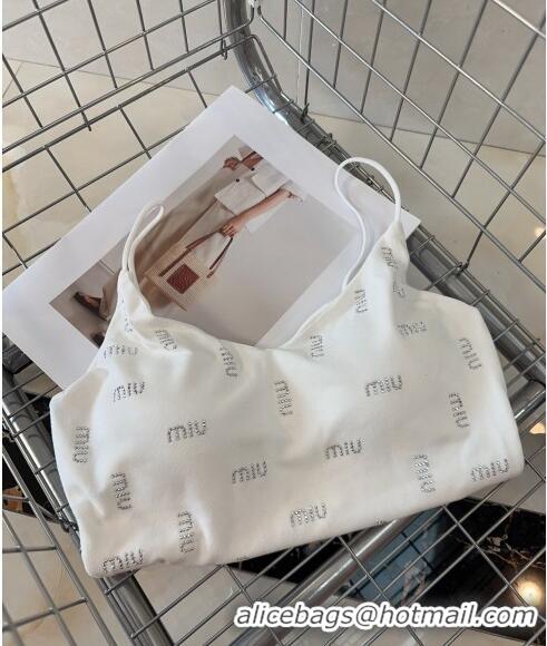 ​Reasonable Price Miu Miu Vest with Crystals Allover M0307 White 2024