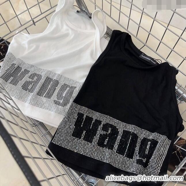 Top Grade Alexander Wang Vest with Crystal AL7064 White/Black 2024