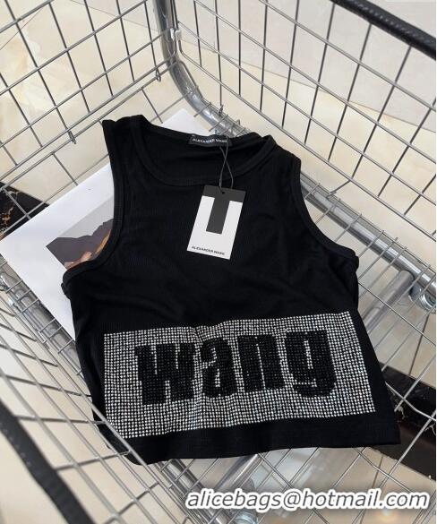 Top Grade Alexander Wang Vest with Crystal AL7064 White/Black 2024