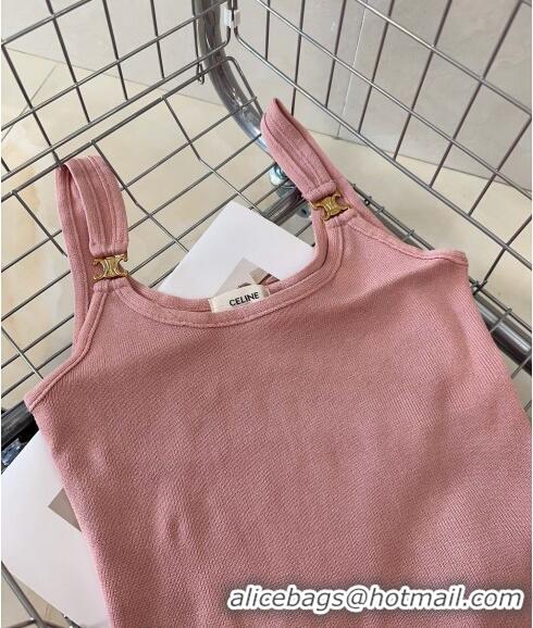 Cheapest Celine Triomphe Vest 0307 Light Pink 2024