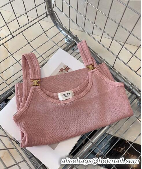 Cheapest Celine Triomphe Vest 0307 Light Pink 2024