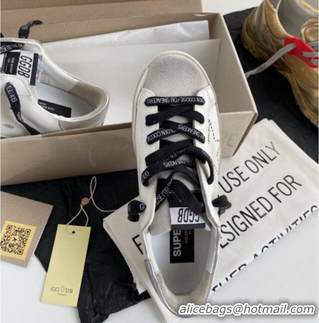 Low Cost Golden Goose GGDB Super-Star Sneakers in White Calfskin and Love Star 328118