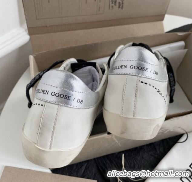 Low Cost Golden Goose GGDB Super-Star Sneakers in White Calfskin and Love Star 328118