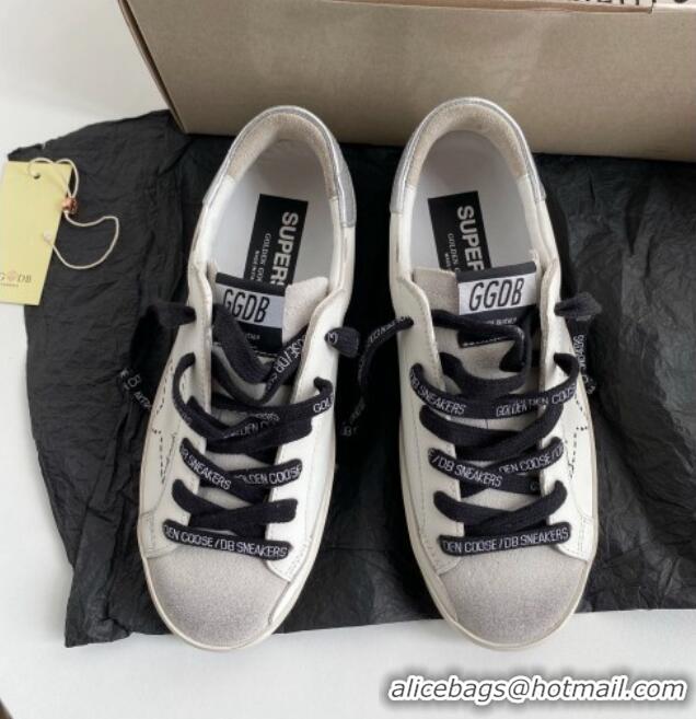 Low Cost Golden Goose GGDB Super-Star Sneakers in White Calfskin and Love Star 328118