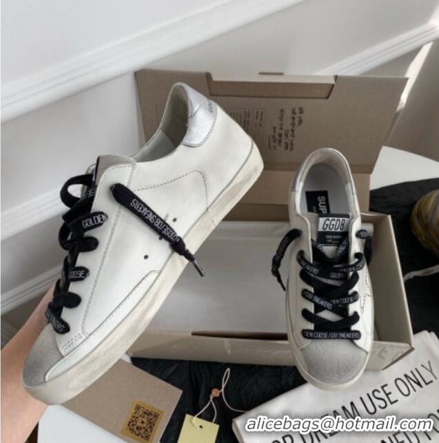 Low Cost Golden Goose GGDB Super-Star Sneakers in White Calfskin and Love Star 328118