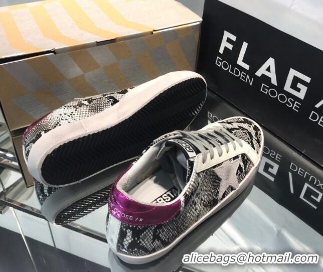 Durable Golden Goose GGDB Super-Star Sneakers in Snakeskin-Like Calfskin 328122