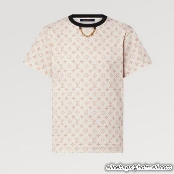 Famous Brand Louis Vuitton Monogram Crop Top Cotton 1AFON4 Beige