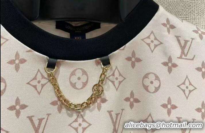 Famous Brand Louis Vuitton Monogram Crop Top Cotton 1AFON4 Beige