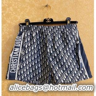 ​Luxurious Dior Oblique Technical Taffeta Jacquard Shorts CD7120 Blue