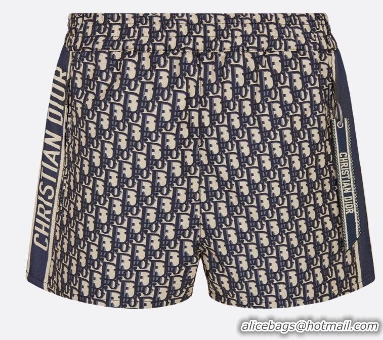 ​Luxurious Dior Oblique Technical Taffeta Jacquard Shorts CD7120 Blue