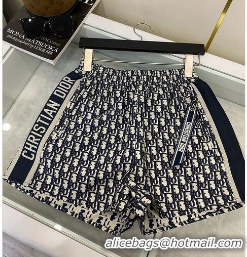 ​Luxurious Dior Oblique Technical Taffeta Jacquard Shorts CD7120 Blue