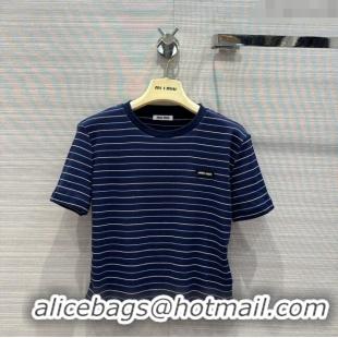 Famous Brand Miu Miu T-shirt M040701 Blue 2024