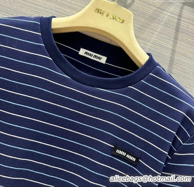 Famous Brand Miu Miu T-shirt M040701 Blue 2024