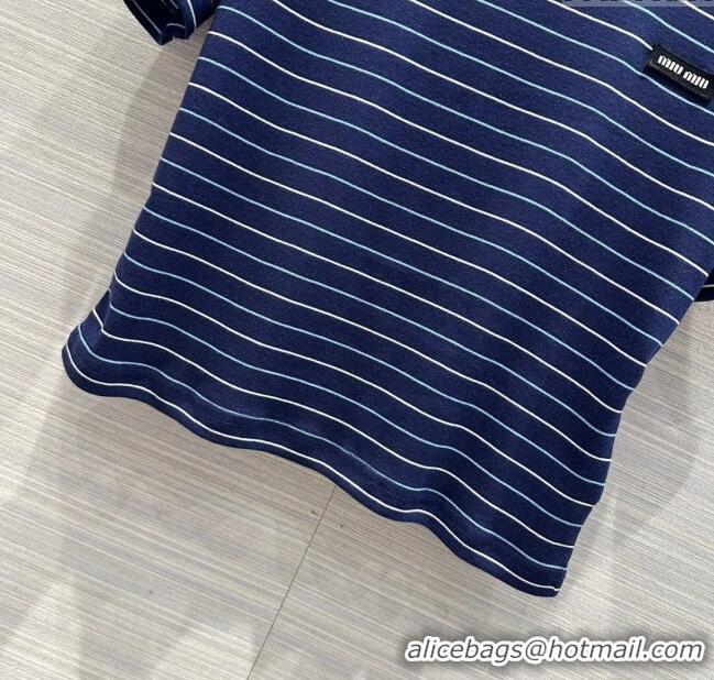 Famous Brand Miu Miu T-shirt M040701 Blue 2024