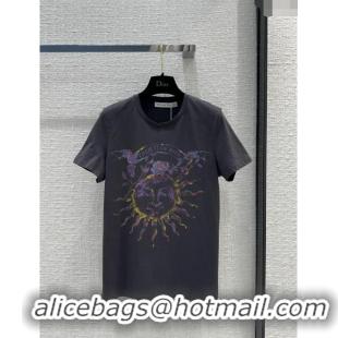 Buy Inexpensive Dior Cotton T-shirt D040707 Grey 2024