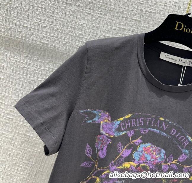 Buy Inexpensive Dior Cotton T-shirt D040707 Grey 2024