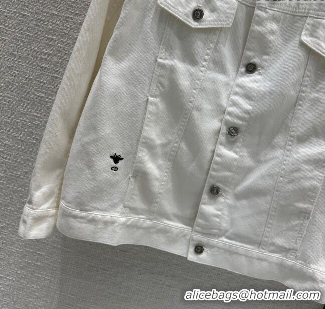 Top Quality Dior Denim Jacket D040711 White 2024