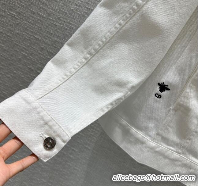 Top Quality Dior Denim Jacket D040711 White 2024