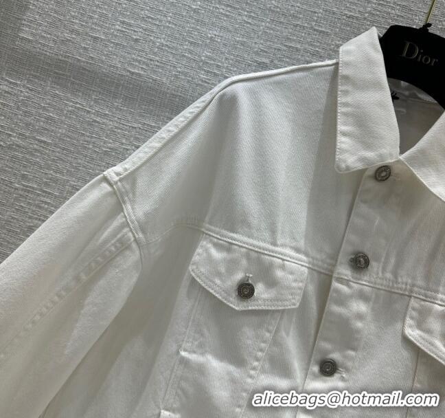 Top Quality Dior Denim Jacket D040711 White 2024