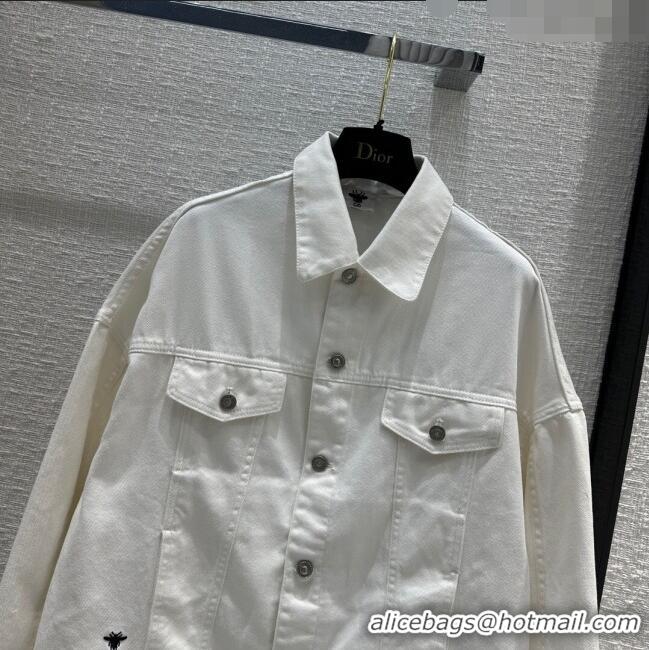 Top Quality Dior Denim Jacket D040711 White 2024