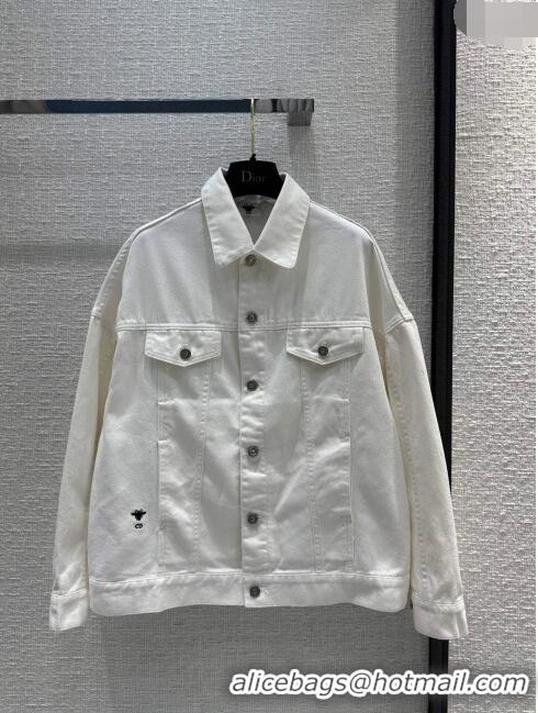 Top Quality Dior Denim Jacket D040711 White 2024