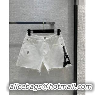 Super Quality Dior Denim Shorts D040712 White 2024