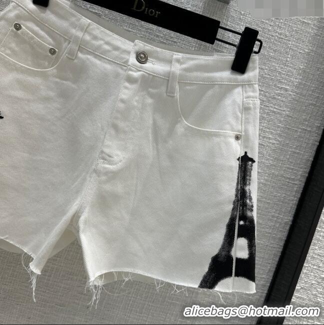 Super Quality Dior Denim Shorts D040712 White 2024