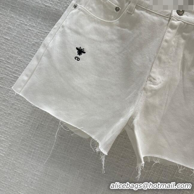 Super Quality Dior Denim Shorts D040712 White 2024