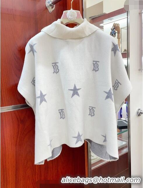 Top Quality Burberry Children's TB Star Cape 0408 White/Grey 2024