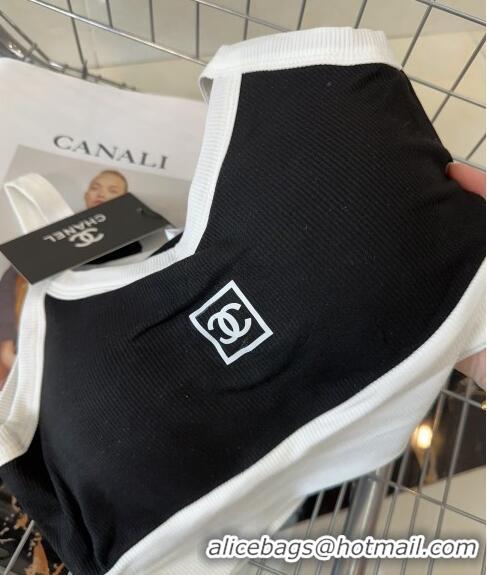 Low Price Chanel Short Vest 0307 White/Black 2024