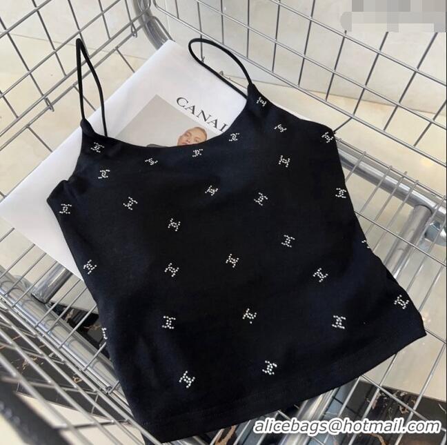 Buy Cheap Chanel Vest with Crystals CC 0307 Black 2024