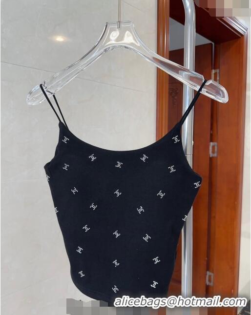 Buy Cheap Chanel Vest with Crystals CC 0307 Black 2024