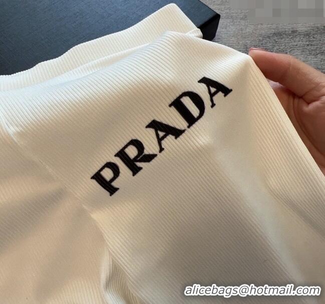 Most Popular Prada Yoga Activewear 0307 White/Black 2024