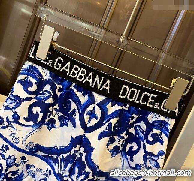 ​New Fashion Dolce & Gabbana DG Two Pieces Swimwear 0308 Blue 2024