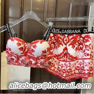 ​Super Quality Dolce & Gabbana DG Two Pieces Swimwear 0308 Red 2024